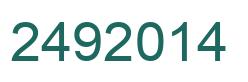 Number 2492014 green image