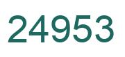 Number 24953 green image