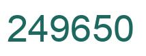 Number 249650 green image