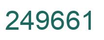 Number 249661 green image