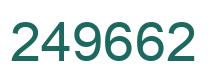 Number 249662 green image