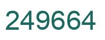 Number 249664 green image