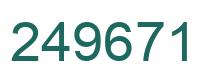 Number 249671 green image