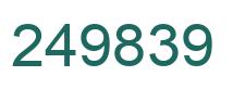 Number 249839 green image