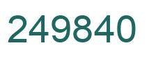Number 249840 green image