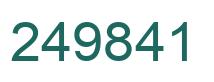 Number 249841 green image