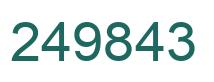 Number 249843 green image