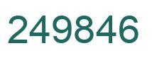 Number 249846 green image