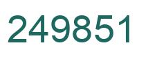 Number 249851 green image