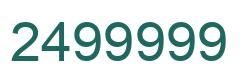 Número 2499999 imagen verde