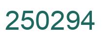Number 250294 green image