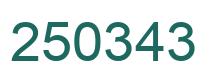 Number 250343 green image