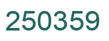 Number 250359 green image