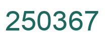 Number 250367 green image