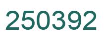 Number 250392 green image