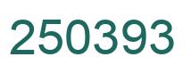 Number 250393 green image