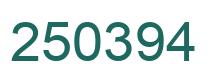Number 250394 green image
