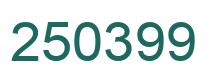 Number 250399 green image