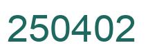 Number 250402 green image