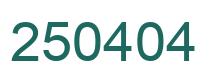Number 250404 green image