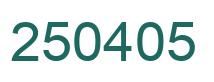 Number 250405 green image
