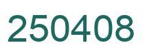 Number 250408 green image