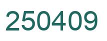 Number 250409 green image