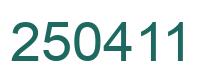 Number 250411 green image
