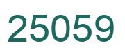 Number 25059 green image
