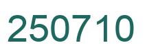 Número 250710 imagen verde