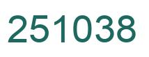 Number 251038 green image