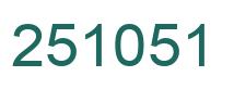 Number 251051 green image
