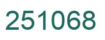 Number 251068 green image