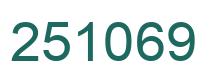 Number 251069 green image