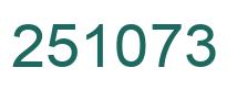 Number 251073 green image