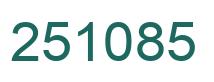 Number 251085 green image