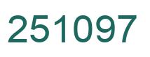 Number 251097 green image