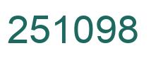 Number 251098 green image