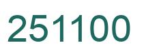 Number 251100 green image
