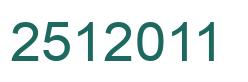 Number 2512011 green image