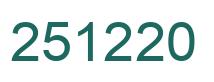 Número 251220 imagen verde