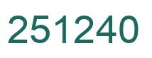 Number 251240 green image