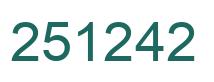 Number 251242 green image