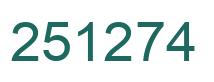 Number 251274 green image