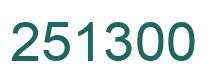 Number 251300 green image