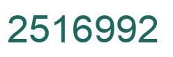 Number 2516992 green image