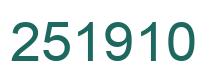 Number 251910 green image
