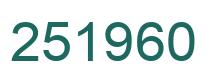Number 251960 green image