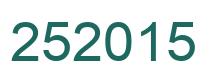 Number 252015 green image