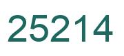 Number 25214 green image
